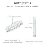 Moissanite Princess Cut Eternity Wedding Band