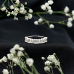 Moissanite Baguette Eternity Band in 18K White Gold