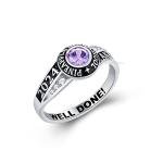 Personalized Birthstone Class Ring for Graduates