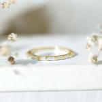 Moissanite Half Eternity Band in 18K Yellow Gold