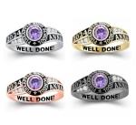 Personalized Birthstone Class Ring for Graduates
