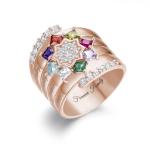 Personalized Gold Mother Name Ring with Birthstones