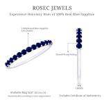 Blue Sapphire Eternity Ring in 18K White Gold