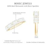 Moissanite Baguette Eternity Band in Yellow Gold