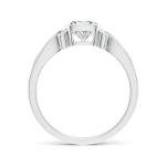 Cushion-Cut Lab Diamond Ring in Sterling Silver
