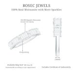 Moissanite Baguette Eternity Band in White Gold