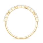 Moissanite Baguette Eternity Band in Yellow Gold