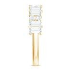 Moissanite Baguette Eternity Band in Yellow Gold