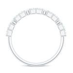 Moissanite Baguette Eternity Band in 18K White Gold