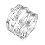 Personalized Gold Name Ring with Birthstone for Women