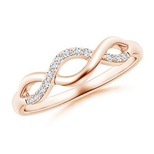 Rose Gold Criss-Cross Diamond Infinity Ring