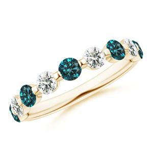 0.53 ct Blue Diamond & 0.42 ct Diamond Ring