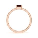 Rose Gold Garnet Solitaire Ring for Women