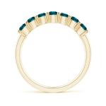 Natural Blue Diamond Wedding Ring in Yellow Gold