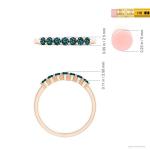 Blue Diamond Wedding Ring in Rose Gold