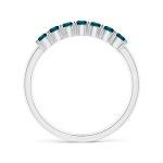 Blue Diamond Wedding Ring in Platinum - 0.48 ct