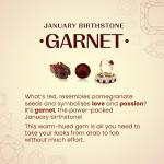 Garnet Solitaire Ring in White Gold for Her