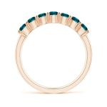 Natural Blue Diamond Rose Gold Wedding Ring