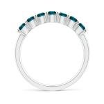 Blue Diamond Wedding Ring in Platinum for Her