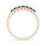 Natural Blue Diamond Rose Gold Wedding Ring