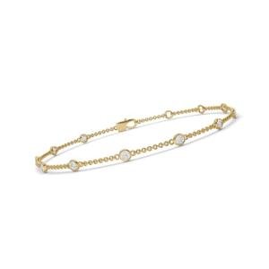 14K Yellow Gold Lab Grown Diamond Bracelet