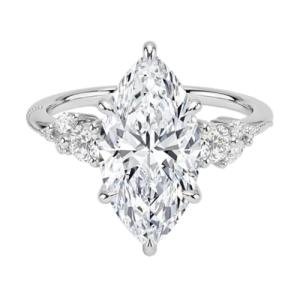 3 Carat Marquise Lab Grown Diamond Ring