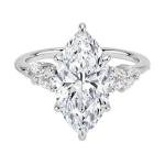 3 Carat Marquise Lab Grown Diamond Ring
