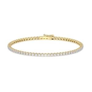 3 Carat Lab Grown Diamond Tennis Bracelet in Gold