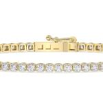 3 Carat Lab Grown Diamond Tennis Bracelet in Gold