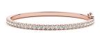 14K Rose Gold Lab Grown Diamond Bangle Bracelet