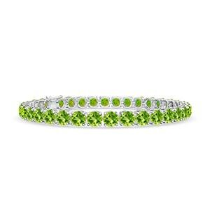 19.25 ct Peridot Tennis Bracelet in Sterling Silver