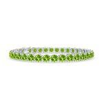 19.25 ct Peridot Tennis Bracelet in Sterling Silver