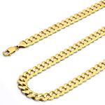 14k Yellow Gold 4mm Cuban Chain Necklace 24