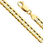 14k Yellow Gold 4mm Cuban Chain Necklace 24