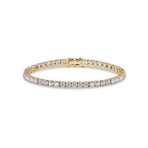 10k Yellow Gold Moissanite Tennis Bracelet, 6CT-8CT