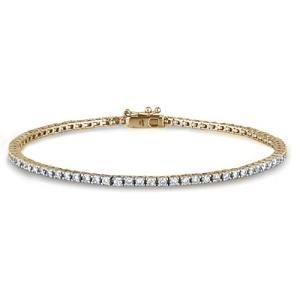 10K Yellow Gold Canadian Diamond Tennis Bracelet for Women