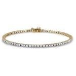 10K Yellow Gold Canadian Diamond Tennis Bracelet for Women
