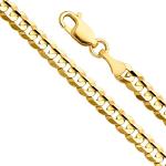 14k Yellow Gold 4mm Cuban Chain Necklace 24