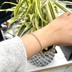 10K Yellow Gold Canadian Diamond Tennis Bracelet for Women