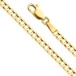 14k Yellow Gold 4mm Cuban Chain Necklace 24