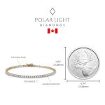 10K Yellow Gold Canadian Diamond Tennis Bracelet for Women