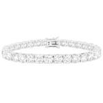 Handmade Lab Grown Diamond Tennis Bracelet in White Gold