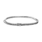 10K White Gold Double Strand Diamond Tennis Bracelet