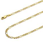 14k Yellow Gold 4.5mm Men's Figaro Chain Necklace