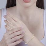 10K Yellow Gold Diamond Tennis Bracelet 1.0 Cttw