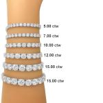 Handmade Lab Grown Diamond Tennis Bracelet in White Gold