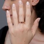 Rose Gold Prong-Set Ruby and Diamond Ring