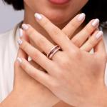 Natural Ruby Diamond Ring in Platinum for Her