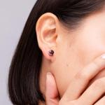 Ruby Solitaire Earrings in Yellow Gold