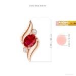 Ruby and Diamond Rose Gold Pendant for Women